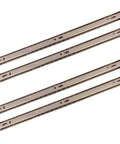 Heavy Duty 15 Inch Drawer Slides 2 Pairs With Full Extension Up To 24.4 Inches Side Mount Rails Includes Screws For Quick Drill Install Solid Steel Ball Bearings Great For Cabinets And Dressers. 4 steel side-mount rails