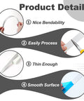 Product details of metal shim set of 10 stainless steel strips in mirror silver finish, showing nice bendability and smooth surface.