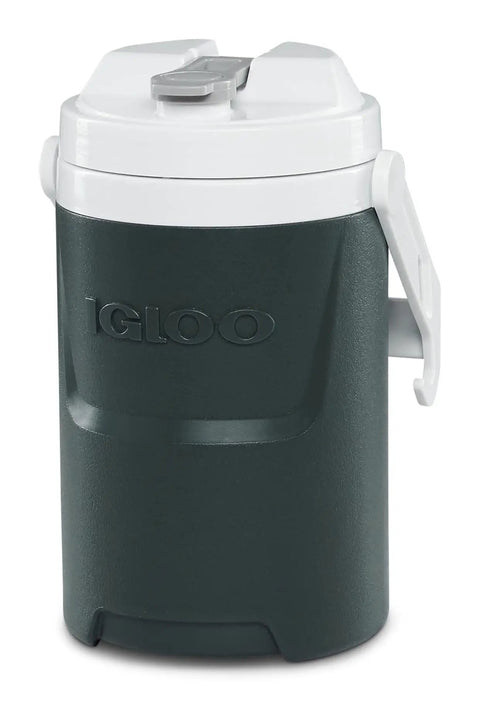 Half-Gallon Insulated Beverage Cooler In Charcoal, Wide-Mouth Design, Flip Cap For Quick Opening And Secure Snap, Easy-Grip Lid