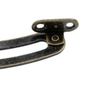 Close-up of Two Pack 6.89 Inch Bronze Lid Support Hinges Left And Right Adjustable For Cabinets Boxes Sofas Closets And Shelves Durable Iron Construction With Easy Mount Hardware Included.