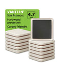 12 Pack Heavy Duty Furniture Sliders for Carpet Hardwood Tile Large 4.7 Inch Movers Pads Protectors stacked display