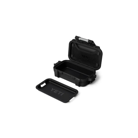 Open GoBox 1 Divided Waterproof Dry Box For Gear, Camera, And Tackle, Submersible IP65 IP67 Case showing removable tray