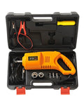 Compact 12V Electric Impact Wrench With Cigarette Lighter Plug High Torque Portable Tire Removal Tool For Car Truck Sedan Emergency Flat Tire Change No Battery Needed Easy Auto Repair in black case.
