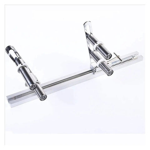 Heavy Duty Rubber Pressing Bracket For Lockstitch And Overlock Sewing Machines Replacement Part traction frame support shown with metal rollers