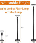 Solar Powered Outdoor Floor Lamp for Patio and Garden, Waterproof IP44 Cordless Rechargeable Lamp with Three Modes, Height Adjustable view