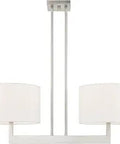 Linear Chandelier In Brushed Nickel Finish Modern Contemporary Ceiling Light Fixture For Living Room Slick 22 By 30 Inch