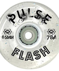 Outdoor Quad Roller Wheels 78A Pulse Flash Clear 65 By 37 mm Quad Skates Wheel Set Four Pack Durable Polyurethane