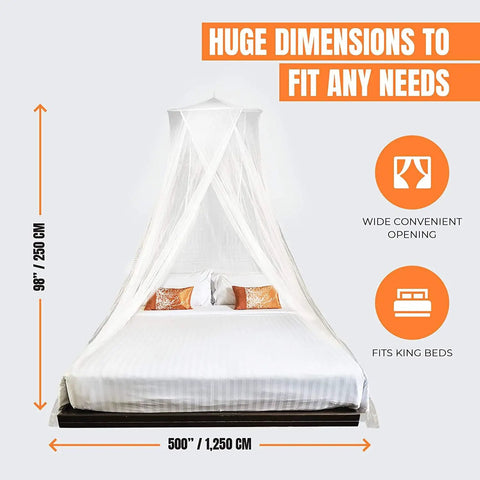 Extra Large King Bed Mosquito Net For King Queen And Twin Beds With Fine Mesh Keeps Out Mosquitoes NoSeeUm And Other Bugs