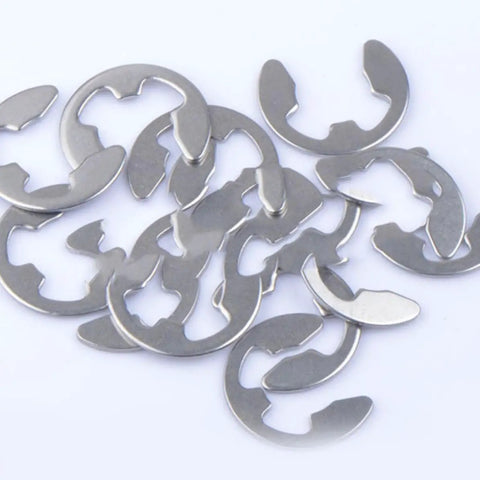 Retaining Ring Kit Snap Ring Set M1.5 To M15 Stainless Steel 400 Pcs E Shaped Wear Resistant Open Clip Rings
