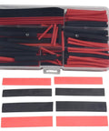 Big Shot Heat Shrink Tubing Kit 150 Pieces Black And Red Polyolefin Wire Cable Sleeves 2 To 1 Ratio Heavy Duty Electrical Insulation Protector For Thick Cables And Bundles Plus Diy Projects And Repair Work, assorted sizes in storage case