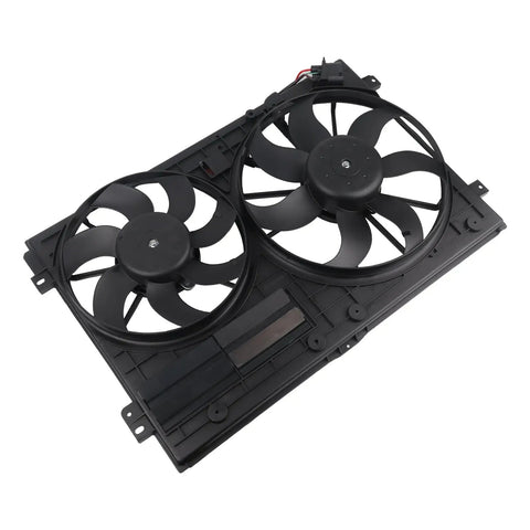 Top Tier Engine Radiator Cooling Fan Slick Replacement For Vw Jetta Passat Golf Tiguan And Audi Direct Mount Swap Hella Reliable Easy Bolt On With Straight Up Fit, dual fan assembly.