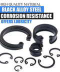Internal Circlips Snap Ring Assortment Kit, 150 Pieces in 15 Sizes, Pro Grade Heavy Duty Alloy Steel Retaining Rings