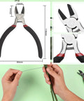 DIY Floral Arrangement Kit With Green Floral Tape And Floral Wire, Wire Cutter Tools showcasing tool dimensions and usage.