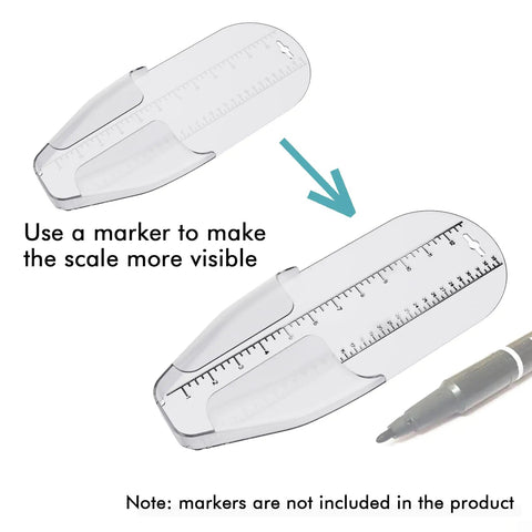 Crappie Measuring Tool Up To 12 Inches Fast Read Without Unhooking Durable Construction Easy To Clean Patent Pending Design Bass Friendly Length Gauge For Catch And Release Fishing, transparent plastic ruler