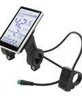 Ride Ready M5 LCD Display Panel For Electric Bikes And Scooters, Universal 24V 36V 48V 60V 5 Pin Interface, Waterproof Cycling Power Meter