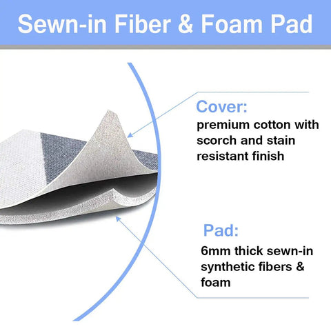 Tiny Tabletop Ironing Board Cover And Pad Cotton Cover With No Fuss Extra Thick Padding That Resists Scorching And Staining Elastic Cord Fits 11 To 13 Inches Wide And 30 To 32 Inches Long Boards