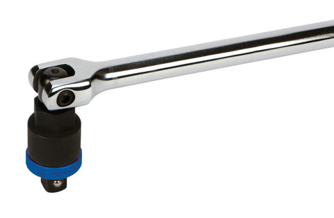 Half Inch Drive Ratcheting Breaker Bar Adapter Converts Any Breaker Bar Or Sliding T-Handle Into A Reversible Ratchet With Anodized Switch Collar And Rock-Solid Chrome Vanadium Construction.