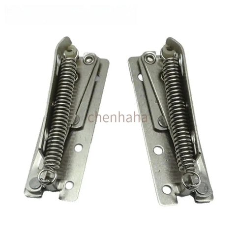 90 Degree Lift Up Cabinet Hinges Set 1 Pair with soft close damping system, stainless steel, screws visible