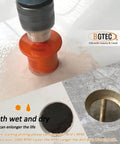 BGTEC diamond core drill bit, orange housing, 40×60mm triangle shank for porcelain tile marble granite