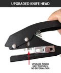 Heavy Duty 15mm Single Hole Punch Handheld For Tags Cards And Plastic Portable Black with upgraded knife head