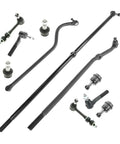 Road Ready 11 Piece Complete Suspension Upgrade Kit With Sealed Ball Joints Tie Rod Ends Track Bar And Sway Links, black metal components.