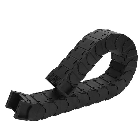 Rock Solid Low Noise Full Enclosed Nylon 66 Cable Drag Chain For CNC Machines And Engraving Arms, D30x38 mm, 1m Length