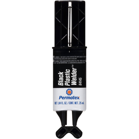 Black Plastic Weld Adhesive For Plastics Ceramics And Wood, Fast-Curing Structural Bond Up To 3500 Psi, 0.84 Fl Oz tube front view