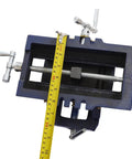 Ironclad 5 Inch Cross Slide Vise For Drill Press And Milling Machines Ultra Heavy Duty Xy Two Way Bench Clamp with measurement tape for size