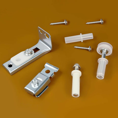 2 Pack Bifold Door Hardware Repair Kit For Folding Closet Doors With Pivots, Guide Wheels, Brackets And Screws components view