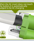 Diagram showing Plug And Play Ccs1 To Ccs2 Adapter Featuring Dc 400A And Ac 32A Support for AC charging detection.