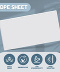Sasylvia HDPE sheet, white 1/2 in thick, 24 x 48 in, for CNC, machining, DIY