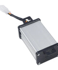 Heavy Duty DC Voltage Step Down Converter Swaps 36V Or 72V Straight To 12V, compact aluminum design for trucks and boats.