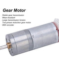 Stainless Steel DC Gear Motor With Speed Encoder High Torque Micro Reducer 12V 500RPM Brush Motor Precision Encoder Feedback