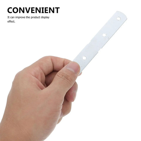 Hand holding Heavy Duty Stainless Steel Corner Brackets With Holes DIY Ready Set Of 10 For Wood And Metal Connectors Flat Plates