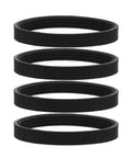 Heavy Duty Rubber Drive Belt Set For Electric Planer Machines 218mm Black Textured Ribbed Drive Belts stacked in a row.