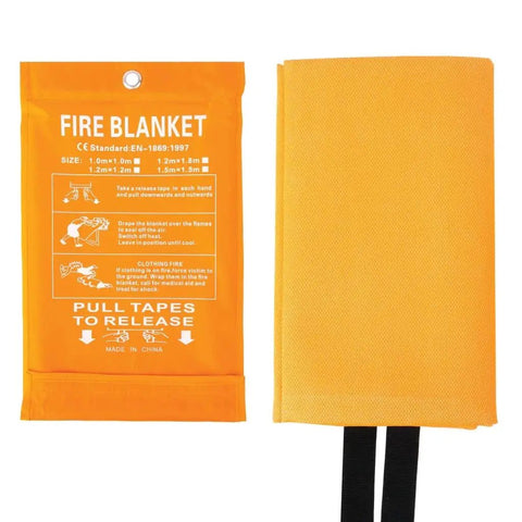 Silicone Coated Emergency Fire Blanket 40 By 40 Inches For Home And Kitchen Grab And Go No Fiberglass Mess Chemical Free