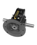 Drop In Ready Right Angle Speed Reducer Featuring Five To One Ratio And C Face Motor Mounts, heavy-duty gearbox for industrial use.