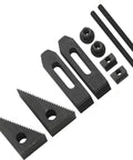 M6 Clamp Kit Set for 3 Inch and 4 Inch Rotary Tables, Rock Solid Workholding Clamps for Milling, Drilling and Engraving, Precision Metric T Slot Clamp Set, black clamps and screws