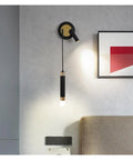 Upgrade Your Hangout With These Top Tier Wall Sconces And Hanging Wire Lamp Pair Offering Glare Free Led Lighting For Chill Living Room Or Bedroom Setup In Warm White Matte Acrylic Shading.