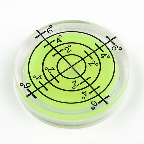 3-Pack 32mm Round for spirit Level Bubble displaying a green liquid indicator with measurement markings.