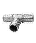 Three Quarter Inch Stainless Steel PEX Tee Crimp Fitting Pack Of Three For PEX B Tubing, Rust Resistant, Heavy Duty Plumbing Tee Connector