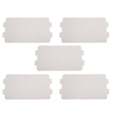 Five Piece Universal Microwave Mica Plate Set 4.6 By 2.5 Inch Waveguide Cover Heat Insulation Board Replacement For Home Kitchen Use