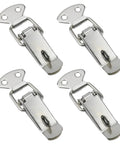 Image of 4 Pack Beefy, Heavy Duty Spring Loaded Toggle Latch Catch Set In 304 Stainless Steel, Rust Resistant Lock Clasp Buckle