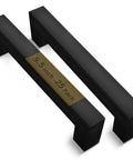 Matte Black Cabinet Pulls 25 Pack, 5.5 Inch Length With 5 Inch Hole Spacing, Modern Minimalist Handles Displayed in Pair