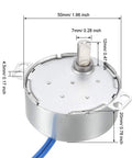 Beefy Heavy Duty Metal Gear Synchronous AC Motor 100 127V 2 2.4 RPM 50 60Hz 4W CW 10 Kgf Cm Torque 40cm Lead dimensions