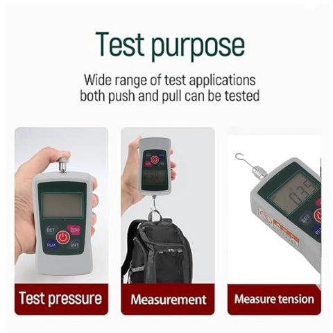 Digital Force Meter Portable Push And Pull Tester 2N To 20N With Built In Sensor For Material Testing And Quality Control Lab Grade Precision Easy Readout Durable Pocket Sized Handy Tool, hand-held digital force meter testing push, pull, and tension