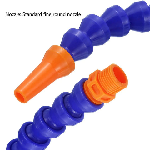 Flexible Lathe Coolant Tube Kit For CNC Machines, 4-Piece ABS Adjustable Water Cooling Hose Set with standard fine round nozzle