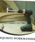 Cordless drill with socket plumbing fitting saver tool joint expander for home commercial and industrial use on a workbench.