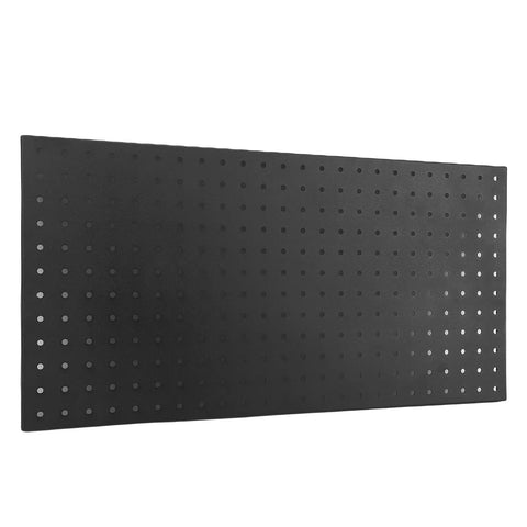 Durable Metal Perforated Panel Wall Storage Kit For Garage And Workshop Customizable Pegboard System single black metal panel