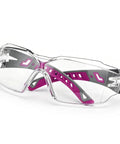 All-Day Comfort Anti Fog UV400 Safety Glasses with Ultralight Rubber Temples and Arc Frame Goggles for Men and Women in clear view